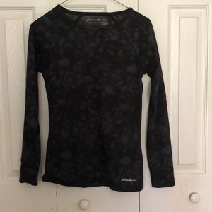 Eddie Bauer. Thermal tye-dye black shirt.